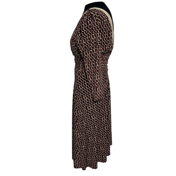 Sandra Darren Womens Size 8 Geometric Wrap Dress - Picture 3 of 5